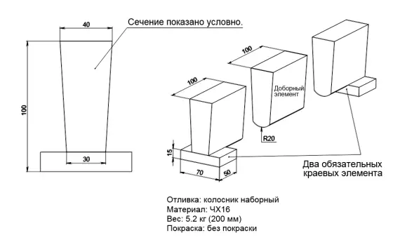 Схема колосника